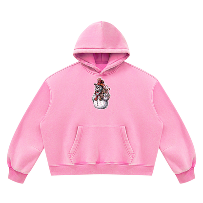 VoidMas Unisex Vintage Wash Boxy Fleece Hoodie