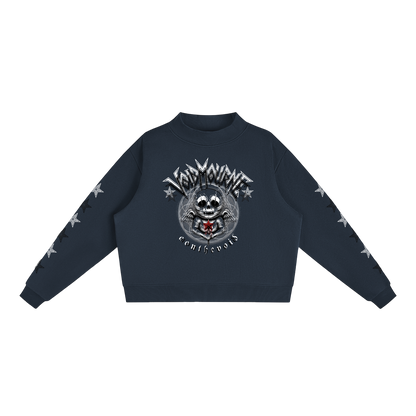 VoidMourne Essential Fleece Mock-Neck Crew Sweatshirt