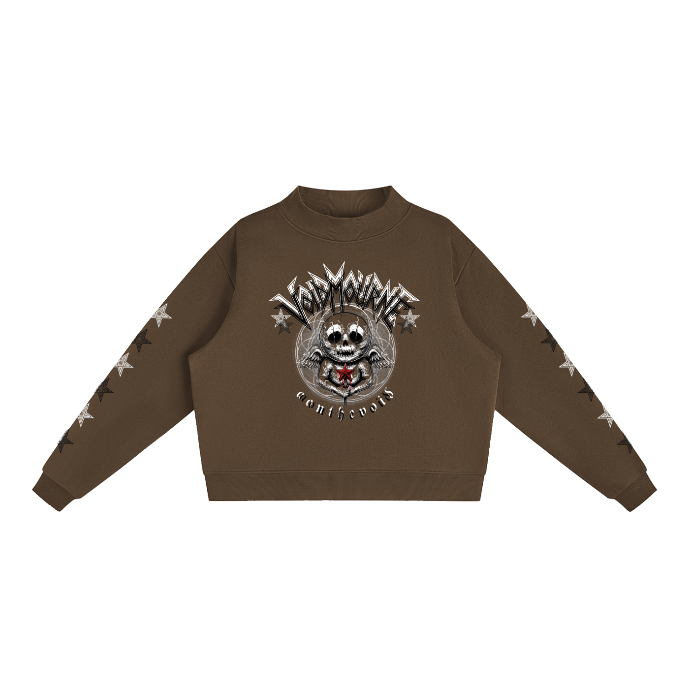 VoidMourne Essential Fleece Mock-Neck Crew Sweatshirt