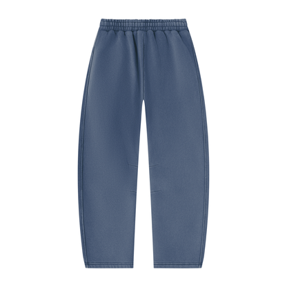 VoidMas Unisex Vintage Wash Barrel Leg Fleece Sweatpants