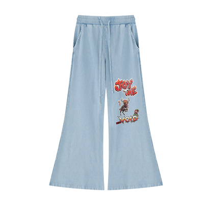 VoidMas Women’s Vintage Wash Flared Sweatpants