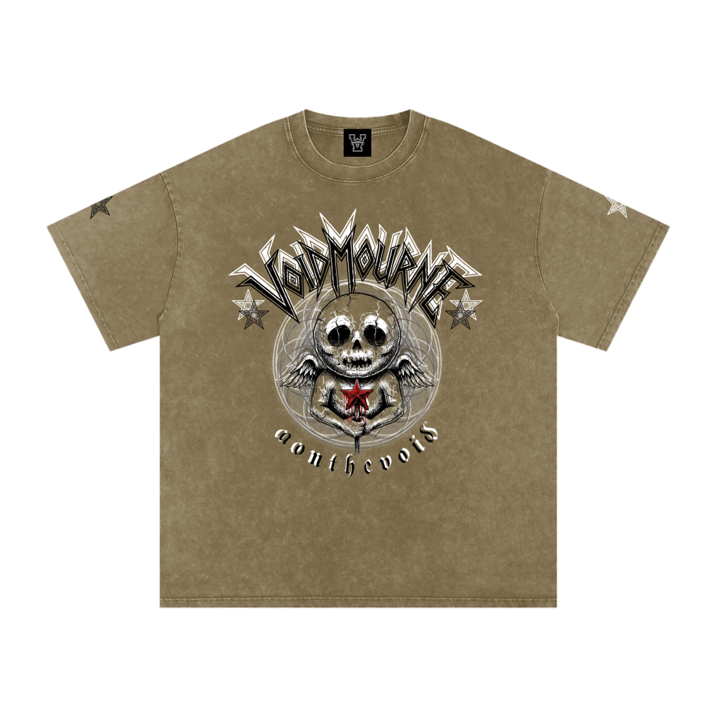 VoidMourne Snow Washed Oversized Cotton T-Shirt