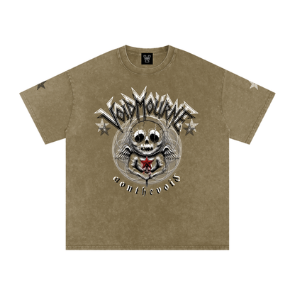 VoidMourne Snow Washed Oversized Cotton T-Shirt