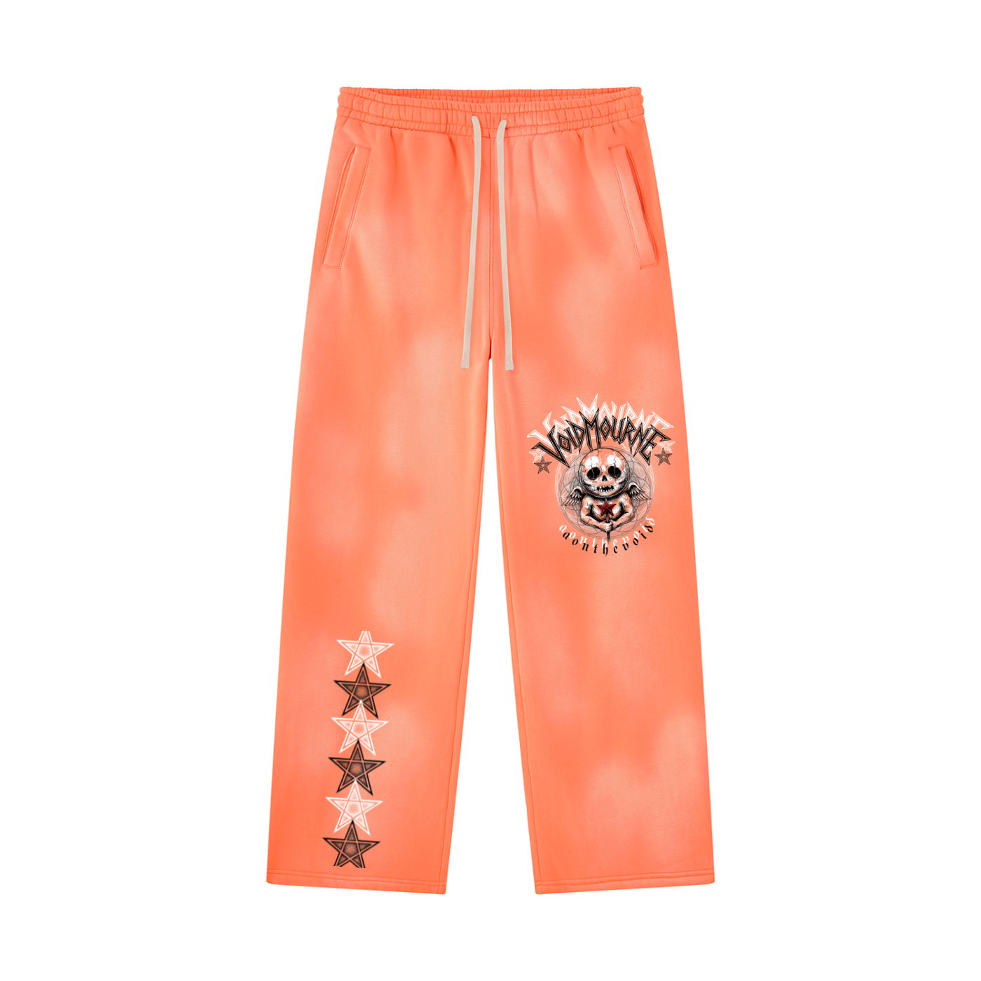 VoidMourne Unisex Sunfade Wide Leg Fleece Sweatpants