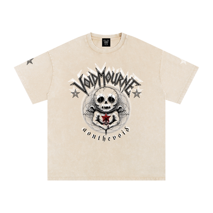 VoidMourne Snow Washed Oversized Cotton T-Shirt
