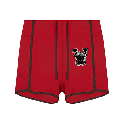 Women's High Rise Color Block Yoga Shorts