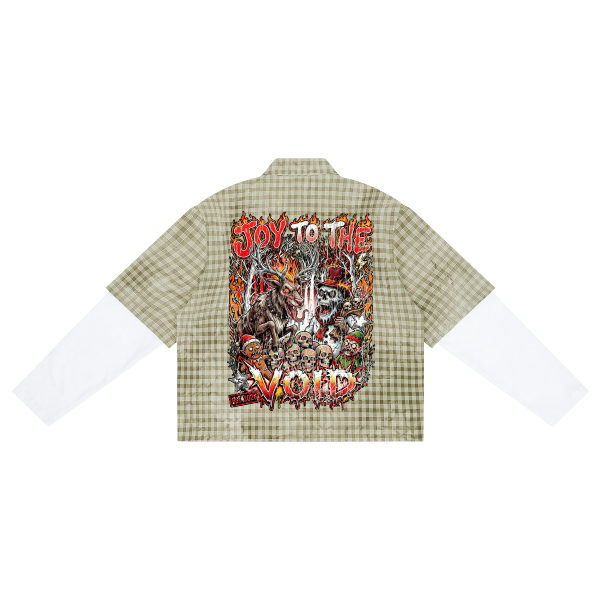 Unisex Vintage Wash Plaid Short Sleeve Shirt