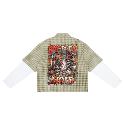 Unisex Vintage Wash Plaid Short Sleeve Shirt