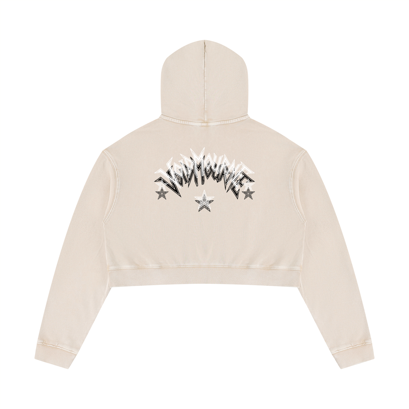 VoidMourne Women’s Mineral Washed Crop Hoodie