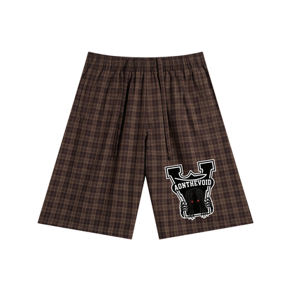 Unisex Plaid Wide Leg Shorts