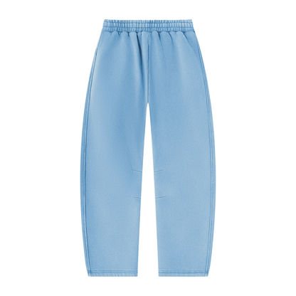 VoidMas Unisex Vintage Wash Barrel Leg Fleece Sweatpants