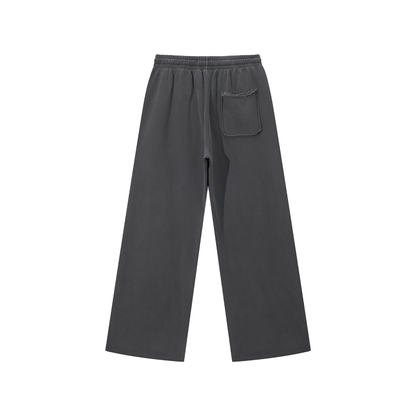 VoidMourne Snow Washed Raw Edge Sweatpants